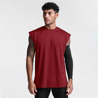 Thể dục nam chạy bộ thoáng khí tập thể dục top thể thao áo thun không tay quần áo tập gym