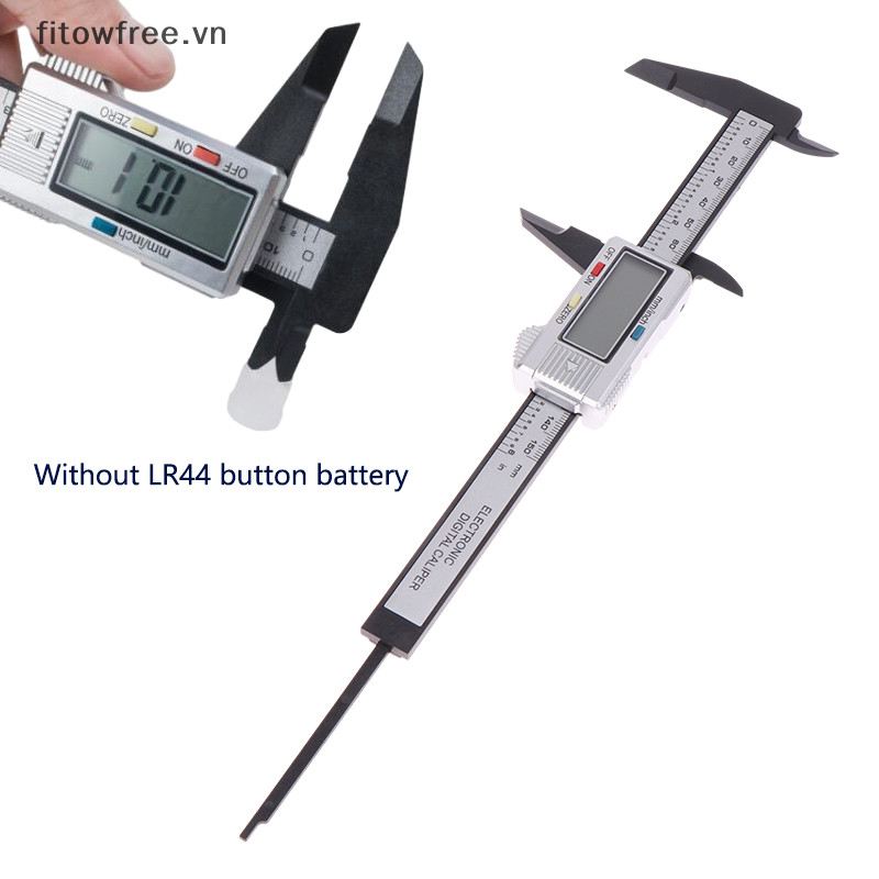 Công cụ đo lường Micromet Thước kỹ thuật số 150mm Thước kẹp kỹ thuật số điện tử Mặt số sợi Carbon Vernier Caliper Gauge COD