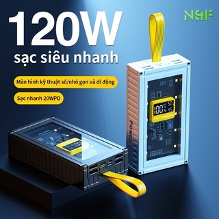 Pin Sạc dự phòng 30000mAh REMI OFFICIAL 4 cổng siêu nhanh Cổng sạc nhanh tổng 120W có màn hình LED hiện phần trăm