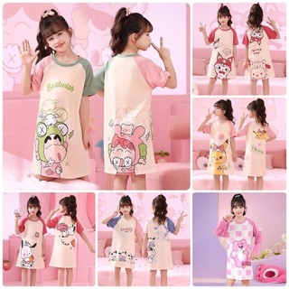 Crayon Pyjama Cho Trẻ Em Sanrio Váy Ngủ Mùa Hè Cho Bé Gái Mỏng Hoạt Hình Nhà Quần Áo