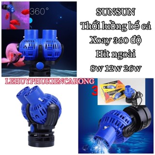 Máy Thổi Luồng SUNSUN 1 Vòi , 2 Vòi Hít Nam Châm Công Suất 8w 12w 26w Giành Cho Bể Cá
