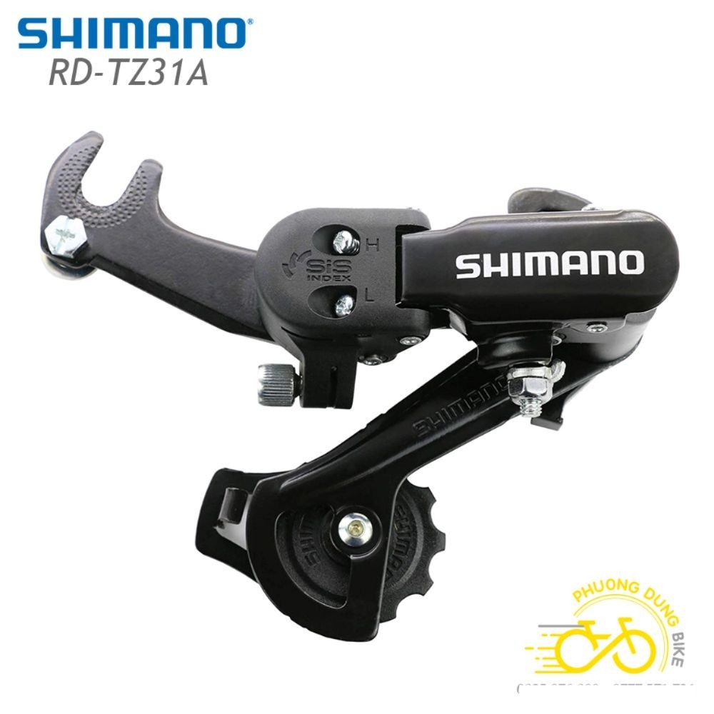 Củ cùi đề sau xe đạp SHIMANO RD TZ31A 5-6-7 Speed (Kiểu Móc) - Hàng chính Hãng