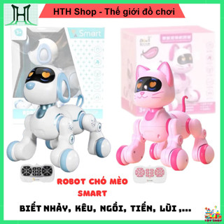  Chó robot điều khiển từ xa Mèo Robot đồ chơi robot thông minh cảm ứng tay có thể nhảy múa ca hát Pin sạc trực tiếp. 