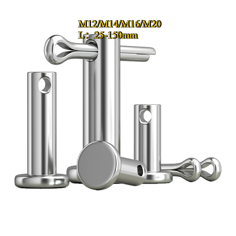 Trục gài chốt chẻ, chốt định vị bắt chốt chẻ，Chốt chẻ inox 304 M12 / M14 / M16 / M20 * L25-150mm (-F