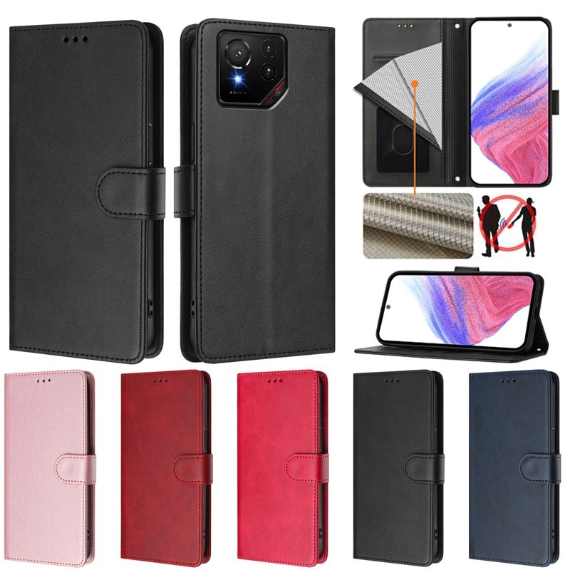 Ốp lưng Asus ROG Phone 9 Pro Ốp lưng Asus ROG Phone 9 8 Pro Ví lật Bàn chải chống trộm Vỏ da điện th