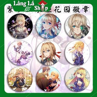 Huy hiệu in hình nhân vật Violet Evergarden - bằng nhựa, có khuy cài ở mặt sau