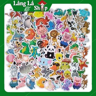 Miếng dán Sticker các loài động vật đáng yêu - trọn bộ 200 hình - In rõ ràng sắc nét khó tróc
