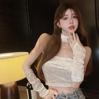 Giyu áo phông áo thun nữ croptop baby tee Thời trang hàn quốc Fashion nhí nhảnh classic ins WTX2410TAY 5Z240201