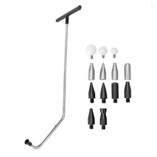 Dent Removal Rod Crowbars Thân xe Paintless Dent Repair Tool Kit với nhiều đầu thay thế cho Dents Hail Loại bỏ hư tổn