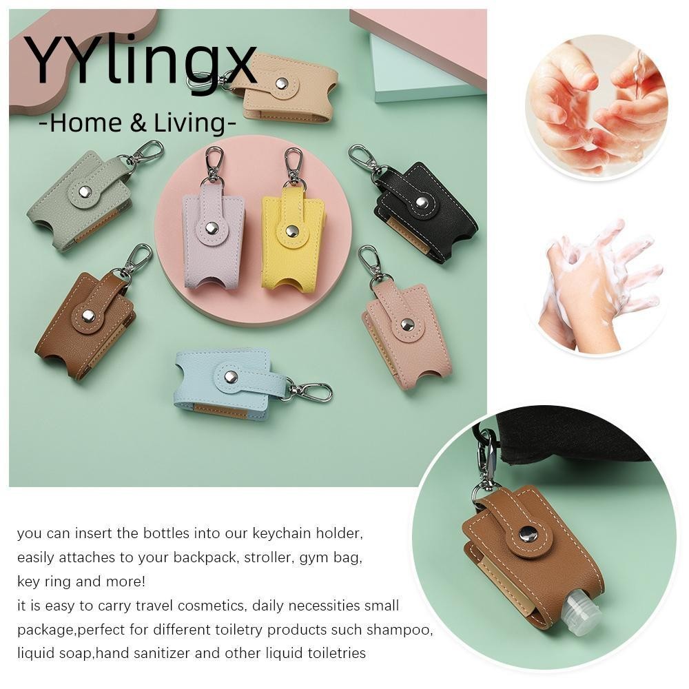 YYlingx Nước rửa tay Flip-Top có móc khóa Phụ kiện du lịch Hộp đựng rỗng