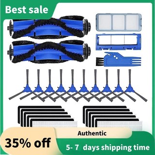 Phụ tùng thay thế chân không phụ tùng phụ kiện cho eufy robovac 11s, 12, 15c, 15t, 25c, 30, 30c, 35c robot, 10 bộ lọc, 10 bàn chải bên