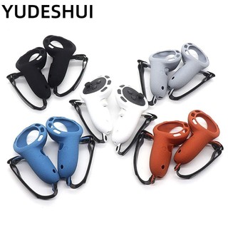 YUDESHUI Cặp Vỏ bảo vệ tay cầm, Bộ điều khiển cảm ứng chống va chạm bằng silicon, Phụ kiện VR đầy màu sắc Vỏ tay cầm chống sốc mềm cho Meta Quest 3