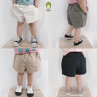  Quần Kaki Trơn Cho Bé Trai KIMCHIBABY Dáng Lửng Có Túi Sz 8-24kg Quần Sooc Cho Bé Trai Mặc Đi Chơi Đi Học KQ403 