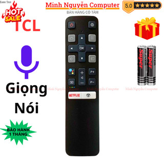Remote điều khiển tivi TCL Mã 07 Giọng Nói 2020, điều khiển TV TCL Smart các dòng tivi internet - Tặng kèm pin