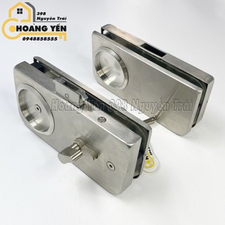 Khóa cửa lùa kính cường lực, khóa móc cửa kính lùa, Khóa tay nắm âm cửa kính lùa 1 cánh / 2 cánh KEER