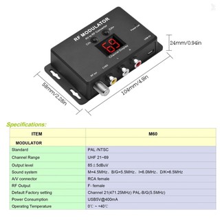 Bộ chuyển đổi AV sang RF M60