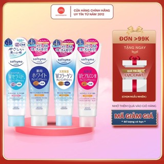 Sữa rửa mặt tẩy trang trắng da mờ thâm 2 in1 dưỡng ẩm Kose Softymo Cleansing Foam 60g - 190g