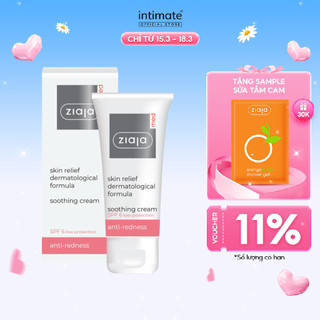 Kem Dịu Da Ngừa Mẩn Đỏ Ziaja Med Skin Relief Dermatological Formula Cho Da Nhạy Cảm, Bị Kích Ứng 50ml