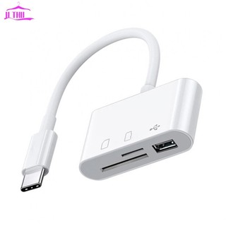【UTHU】Compact and Convenient USB C Card Reader TF/SD Memory Card Type C USB Conversion