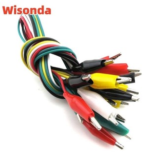 10 chiếc cá sấu kẹp điện tự làm kiểm tra dẫn cá sấu hai đầu cá sấu kẹp gián kẹp kiểm tra nhảy dây