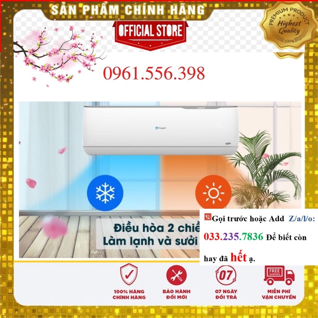 <Sale> Điều hòa Casper 12000 BTU 2 chiều inverter GH-12IS33, mới 100%, hàng chính hãng