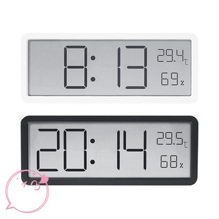 Đồng hồ báo thức kỹ thuật số HIUSSNGHA Màn hình LCD Đồng hồ báo thức độ ẩm nhiệt độ đa chức năng Đồng hồ điện tử siêu mỏng