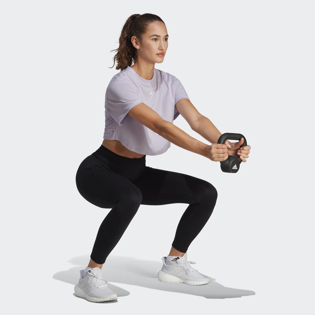 Adidas Tập luyện Áo Thun Studio Nữ Màu tím IB8562