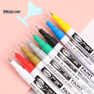 MONDANDI 0.7Mm Mỏng Chống Thấm Nước Sơn Bút Đánh Dấu Lốp Cao Su Kim Loại Thủy Tinh Diy Tiếp Liệu