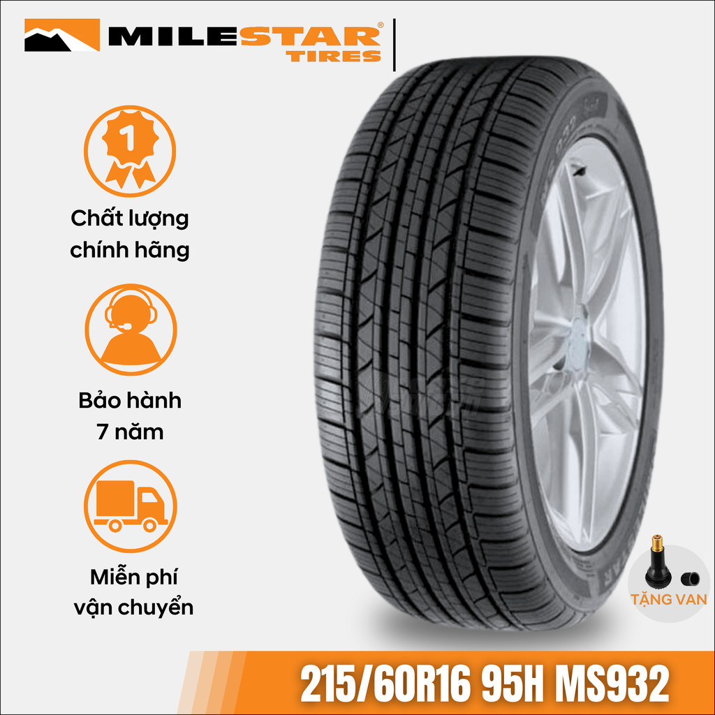 Lốp Milestar 215/60R16 Ms932 | Lốp cao cấp Mỹ dành cho Camry, Hyundai Sonata, Grandis, Honda Accord, CX-3