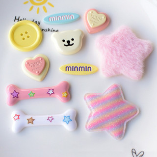 [Miễn Ship] Jibbitz Crocs, Sticker Charm gắn dép NGÔI SAO, XƯƠNG, GẤU, PHỤ KIỆN Cute - có nút gắn