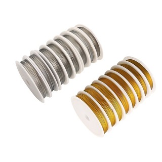 1pc 0.3-1mm Vàng Màu Tự Nhiên Dây Thép Chì Hạt Chủ Đề DIY Tự Làm Hạt Chất Liệu Dệt Vòng Tay Vòng Cổ
