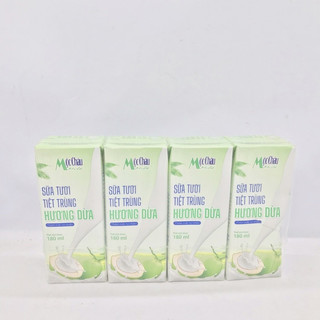 Combo 2 lốc sữa tươi mộc châu dừa có đường 180ml