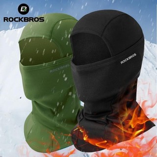 Rockbros Mặt nạ trượt tuyết mùa đông Lông cừu Mặt nạ toàn mặt ấm áp thoáng khí Chống gió Đi xe đạp Balaclava Chạy bộ Thiết bị xe đạp thể thao ngoài trời