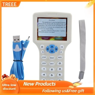 Treee máy sao chép thẻ rfid máy sao chép thẻ 9 tần số được mã hóa đa chức năng nfc id / ic thông minh