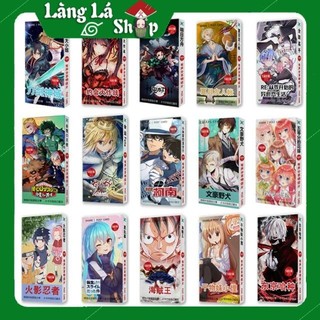 Hộp Postcard Bưu thiếp (Trọn bộ 180 Hình có Sticker) Anime/Manga Nhiều mẫu mã (SAO, Kimetsu, One Piece, Naruto, Re Zero)
