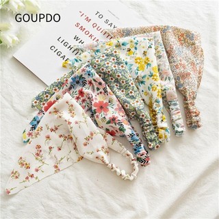 GOUPDO Băng đô mùa hè Vintage Headwrap Turban Scrunchies Băng đô