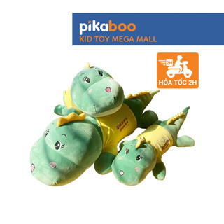Gấu bông gối ôm khủng long dễ thương size 50 70 90 110cm cao cấp Pikaboo co giãn mềm mịn to đẹp