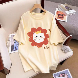 Fashmily 100% Cotton Mới Hàn Quốc Áo Thun Nữ Tay Ngắn Cổ Tròn Quá Khổ Sinh Viên Mùa Hè Đơn Giản Quần Áo Nữ