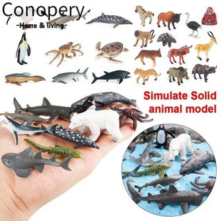 Conopery 12 chiếc mô phỏng hình động vật đại dương, mô hình sinh vật biển chó mèo bộ mô hình động vật, đồ chơi vui nhộn nhân vật đồ chơi côn trùng mini mô hình động vật hoang dã đồ chơi trẻ em