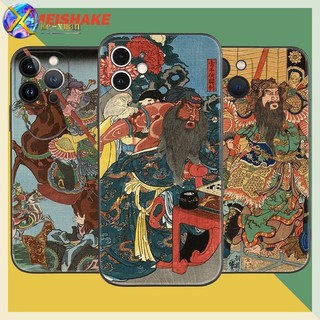 Phong cách Trung Quốc Ukiya-e Hero of the Three Kingdoms Guan Gong Guan Yu Thích hợp cho iPhone11 13 Pro Apple 12 / 11 Vỏ điện thoại Redmi Model Điện thoại di động Vỏ bảo vệ chống sốc MIZD