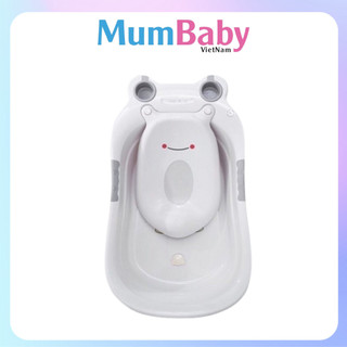 Chậu Tắm Cho Bé Sơ Sinh Cao Cấp Việt Nhật Hình Con Ếch  - Chậu Tắm Cho Bé - Ghế Lười Tắm Cho Bé - MumBaby
