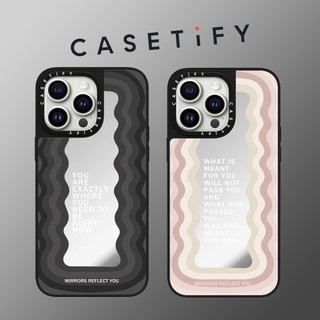 Casetify Màu đen xanh lá cây hoa văn gương mặt Ốp điện thoại cho iPhone 15 Pro Max 14 ProMax 13 12 12Pro 11 Vỏ cứng điện thoại chống sốc viền mềm Vỏ bảo vệ điện thoại di động