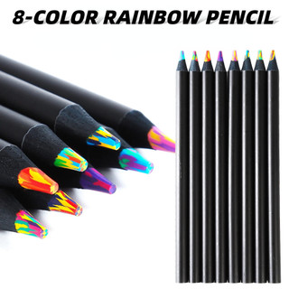 Kawaii Rainbow Màu Bút Chì Nhiều Màu 8 Trong 1 Gỗ Bút Chì Vẽ Tô Màu Phác Thảo Vật Dụng Nghệ Thuật