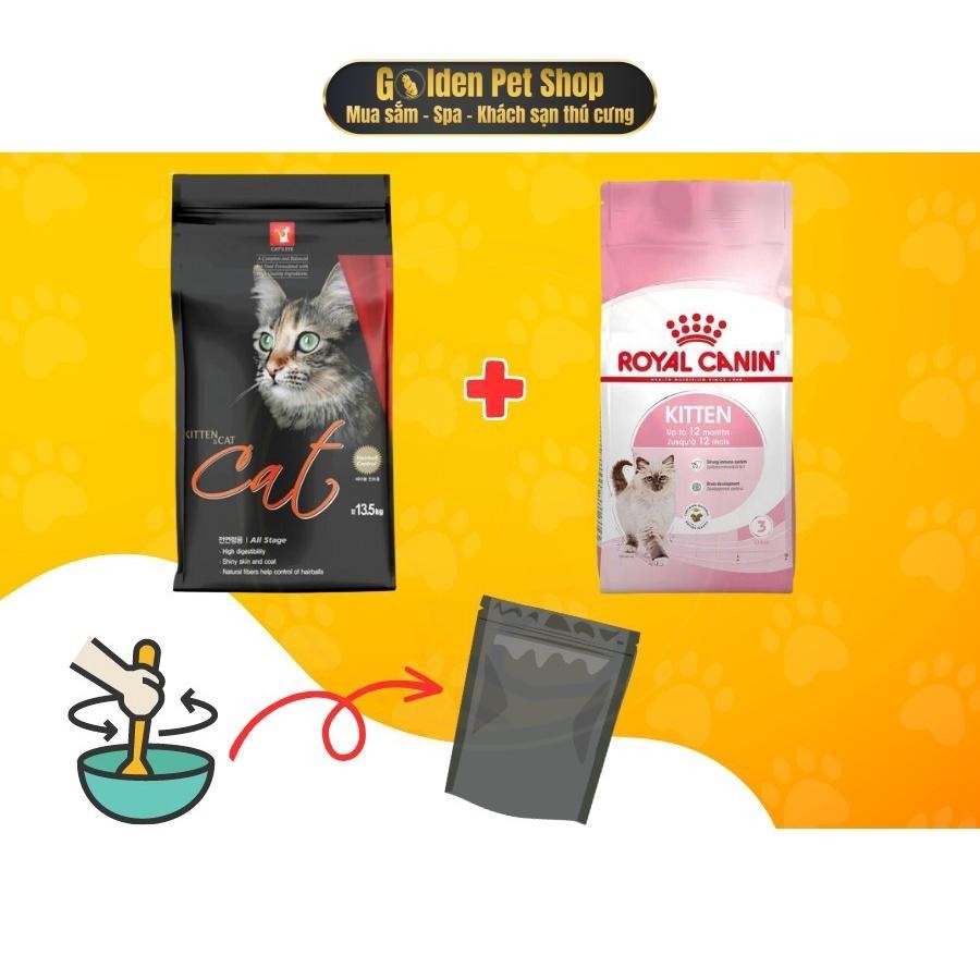 Hạt Mèo Mix CATSRANG CATSEYE CANIN -1kg zip Tiêu Búi Lông - Tăng Cường Hệ Miễn Dịch