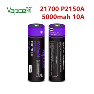 Pin sạc vapcell p2150a 21700 dung lượng 5000mah dòng xả 10a