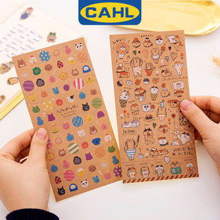 Giấy Kraft Mèo Dán retro Lều Cắt Dán Vật Liệu Hoạt Hình Động Vật album Ảnh Nhật Ký Lều Trang Trí