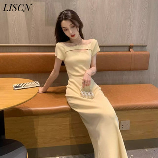 LISCN váy Đầm váy nữ body đầm Xu hướng Comfortable hàn quốc Minimalist WLQ24306YC 11Z240313