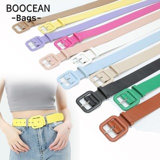 Thắt lưng da BOOCEAN Nữ màu kẹo Dây thắt lưng mỏng thông thường