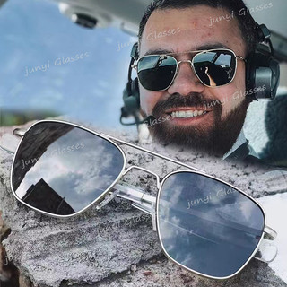 Kính râm Aviator thời trang Nam Kính râm kim loại vuông Kính râm phi công ngoài trời dành cho nam