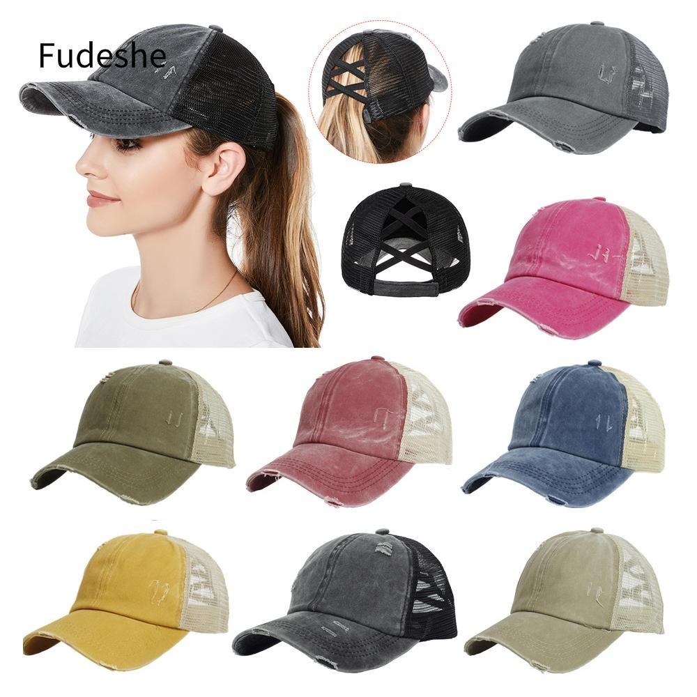 Fudeshe Nữ Mũ Bóng Chày Vintage Bố Nón Snapback Mũ Trucker Mũ